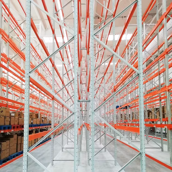 Système de chaîne d'automatisation de rayonnage à palettes en métal d'entrepôt Asrs